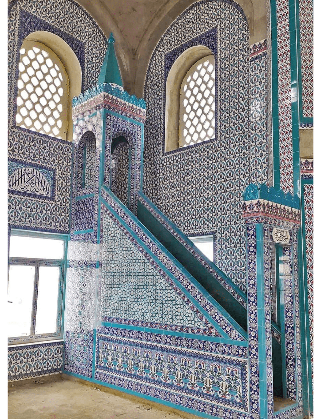 Cami Minberleri - 14, Minber Çinisi Minber Tasarımı, Mosque Minbar Pulpit,